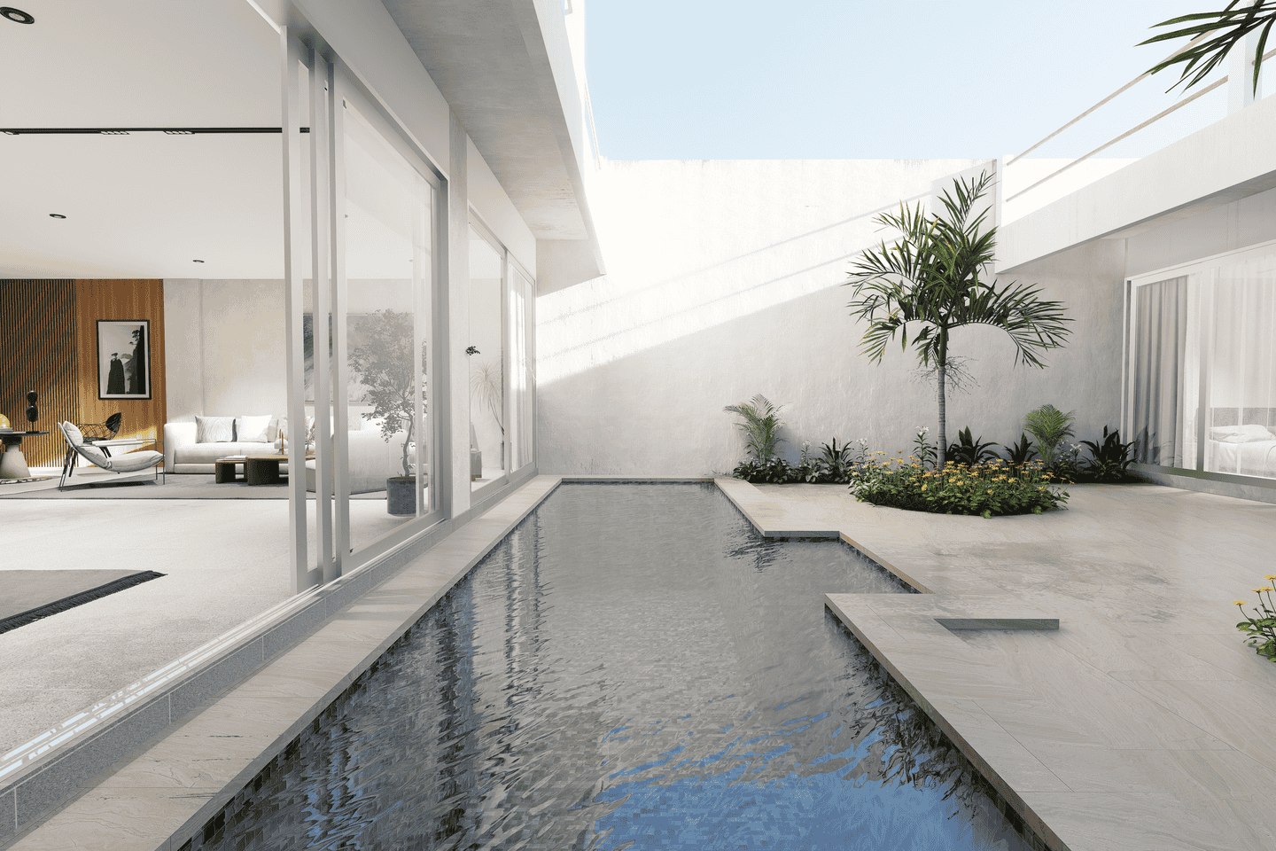 MODERN MINIMALIST 3 BEDROOM VILLA FOR SALE LEASEHOLD IN TUMBAK BAYUH BE-2119 